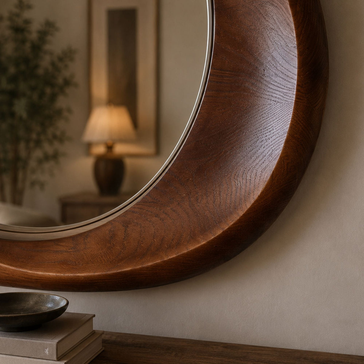 organic solid oak mirrors