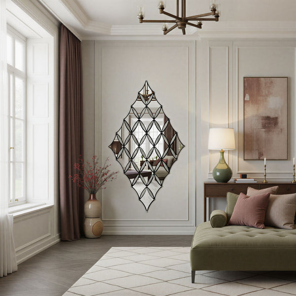 geometric accent mirror