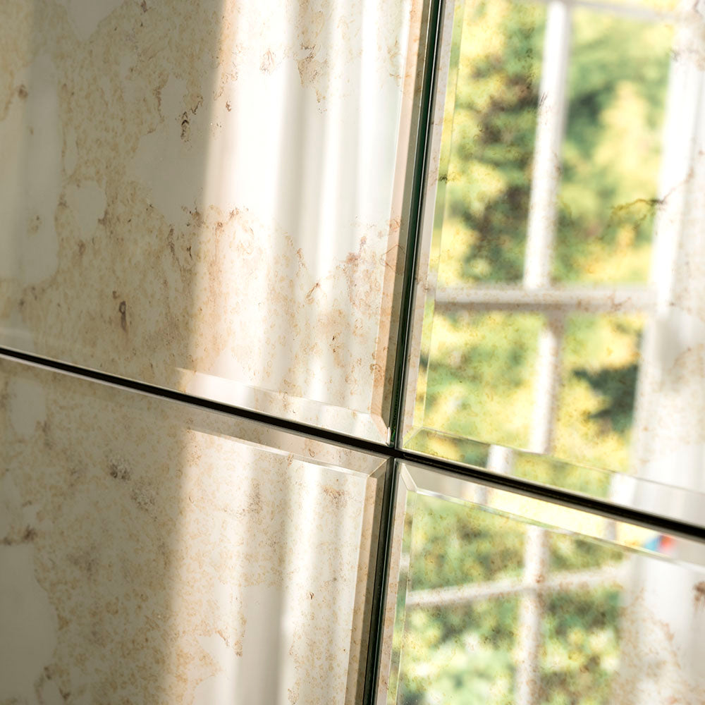 Antique mottled mirror
