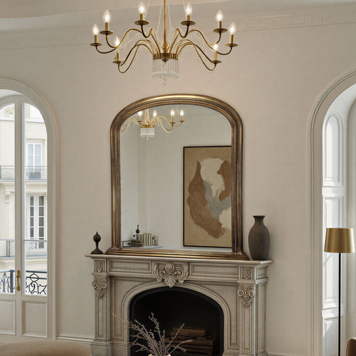 antique gold fireplace mirror