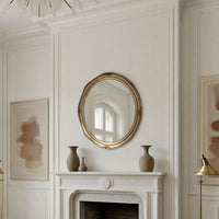 decorative oval gold mirror antique