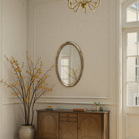 oval gold mirror