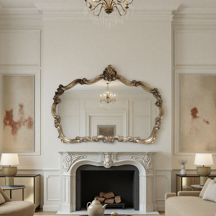 Traditional antique gold mirror