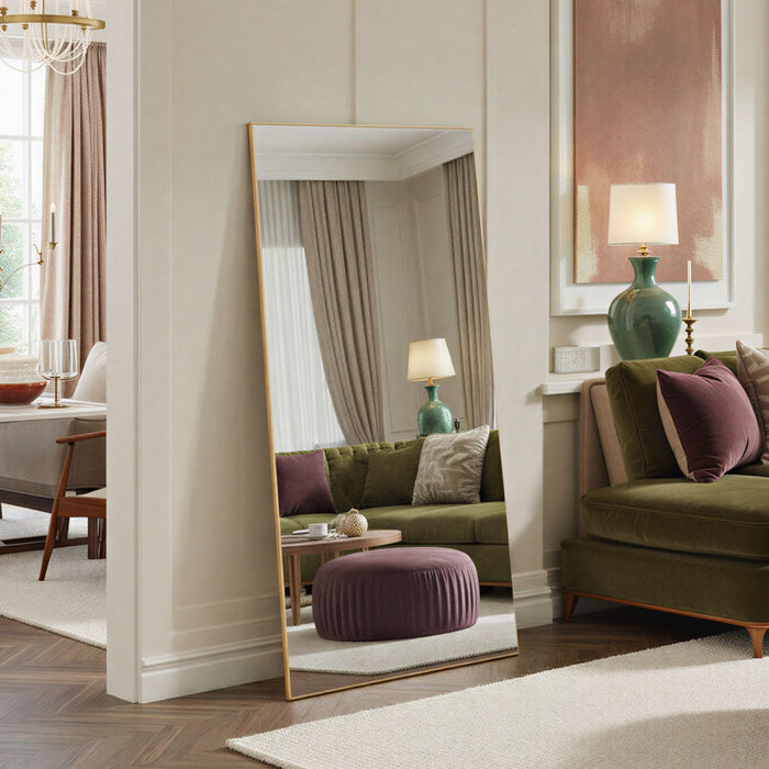 Large Gold floor mirror
