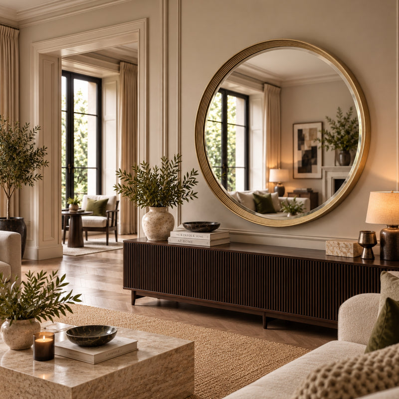 Large gold foiled contemporary mirror